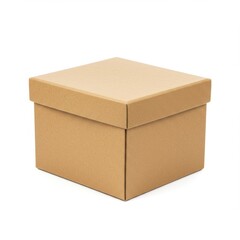 Isolated cardboard box for shipping packaging and product storage