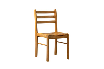wooden chair isolated on white background