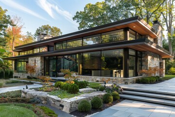 Exterior of a modern luxury home