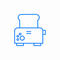 bread toasting machine icon sign vector