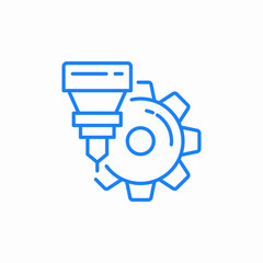 Fototapeta premium cnc machine tool icon sign vector