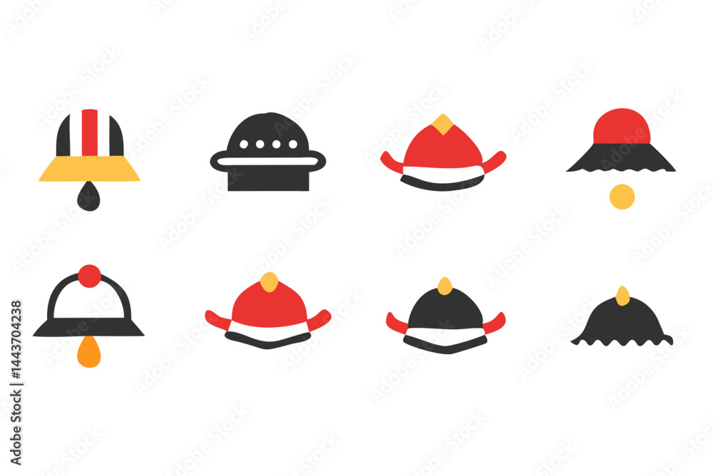 Poster scalable bell icon set for branding and logo design