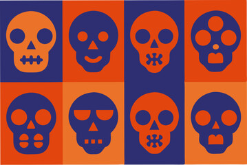 Stylish Skull Icons Perfect for Branding and Logo Design