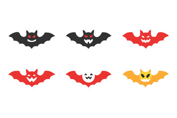 Fototapeta premium Cute Halloween Bat Icons Perfect for Branding and Logo Design
