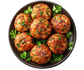 Delicious homemade meatballs kitchen food rustic culinary delight isolated on transparent background