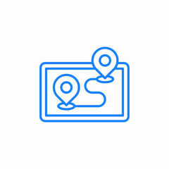 navigation map location icon sign vector