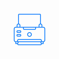 Fototapeta premium paper printing machine icon sign vector