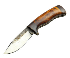 Knife sharpening technique workshop tutorial overhead view isolated on transparent background