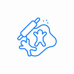 rolling pin dough icon sign vector