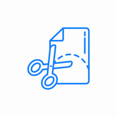 scissors paper cutting icon sign vector