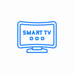 smart television display icon sign vector