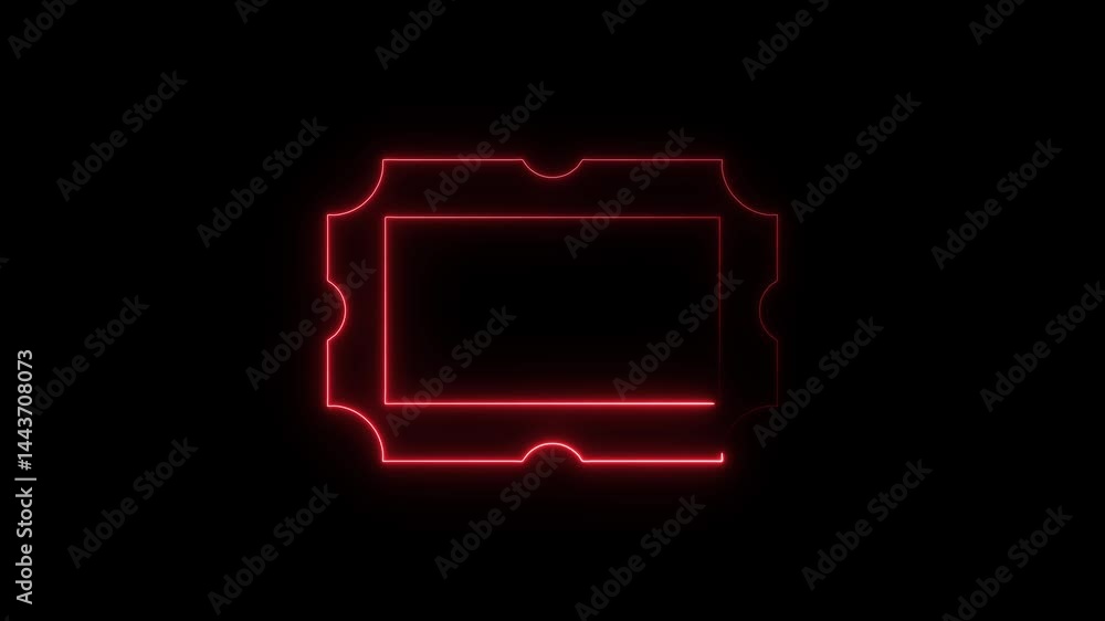 Aufkleber animation of glowing neon rectangles abstract background. abstract glowing blue neon rectangle borde
