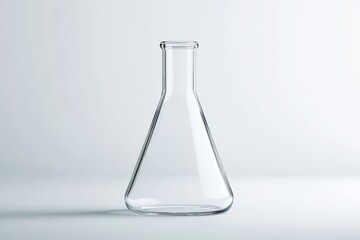 Empty Clear Glass Erlenmeyer Flask