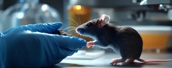 Laboratory Mouse Reaching Out Towards