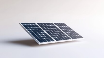 Modern solar panel, three sections,  floating