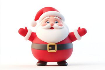 Obraz premium Cheerful cartoon santa illustration