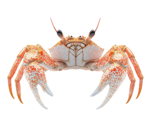 Crab spotlight ocean habitat marine life underwater scene isolated on transparent background