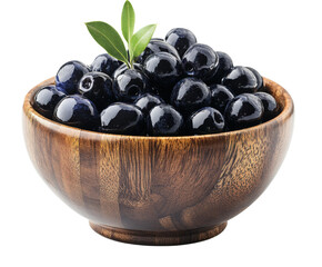 Harvesting fresh black olives kitchen food isolated on transparent background