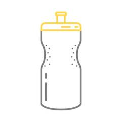 Sports water bottle with cap. Vector
