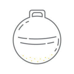 Bath bomb with yellow bubbles. Vector