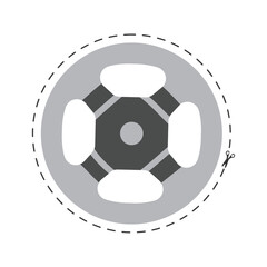 Weight plate icon. Vector