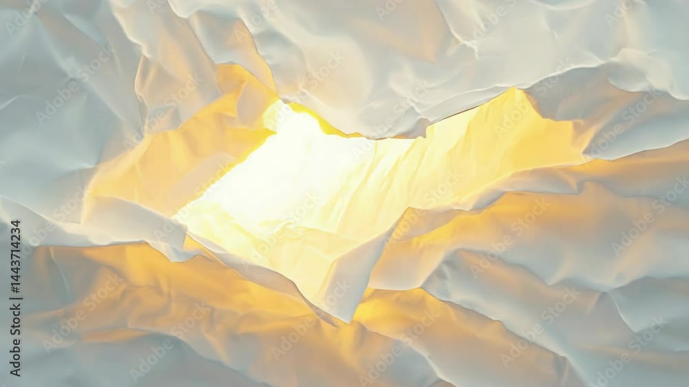 Poster a close-up shot of a light shining through a sheet of paper
