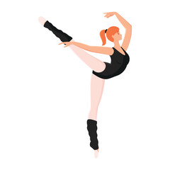 Graceful ballerina dancing. Vector © DAVIDS