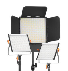 Obraz premium Professional lighting equipment isolated on white. Photo studio tool