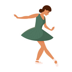 Graceful ballerina dancing. Vector © DAVIDS