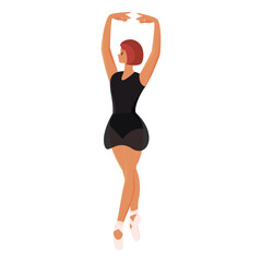 Graceful ballerina dancing. Vector © DAVIDS