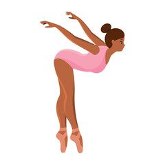 Graceful ballerina dancing. Vector © DAVIDS