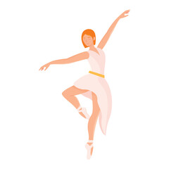 Graceful ballerina dancing. Vector