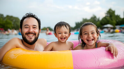 Obraz premium Family having fun on summer vacation
