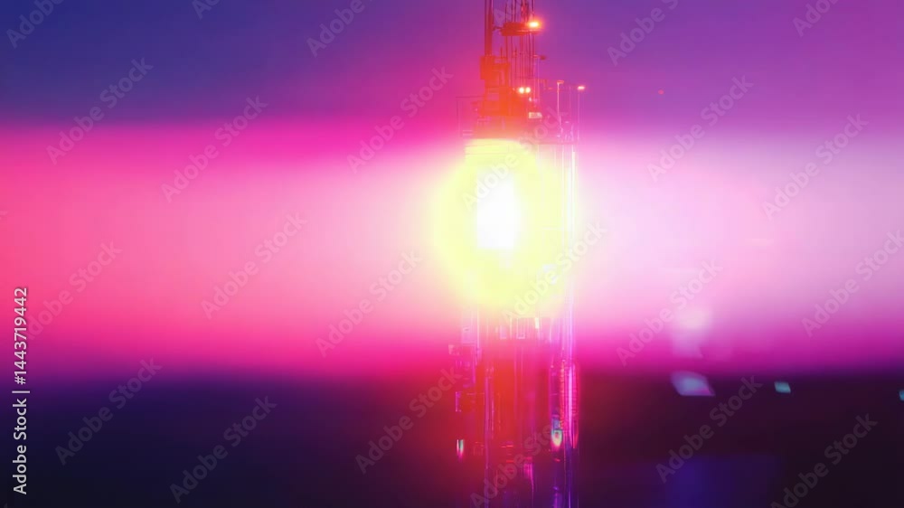Poster a tall tower with a clock on the top, great for cityscape or architecture images