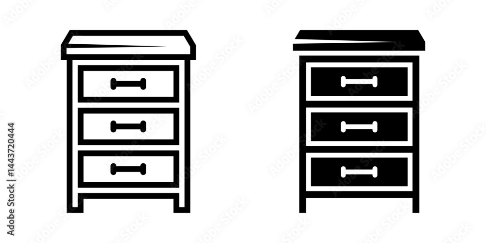 Aufkleber drawer icon set. for mobile concept and web design on white background