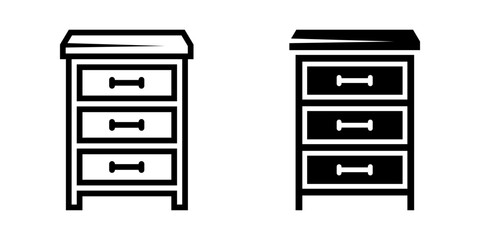 Drawer icon set. for mobile concept and web design on white background