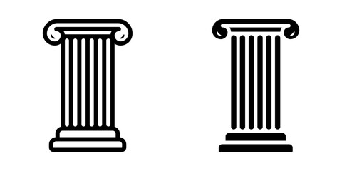 Column icon set. for mobile concept and web design on white background