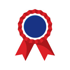 Patriotic badge ribbon. Vector