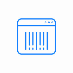 barcode scanner icon sign vector