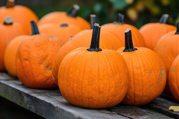 Pumpkins. AI generated illustration.