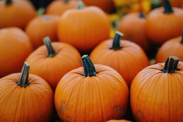 Obraz premium Pumpkins. AI generated illustration.