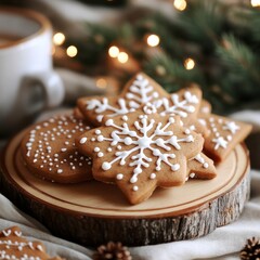 Homemade gingerbread for Christmas or New Year cookies.