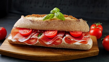 sandwich with tomato and cheese