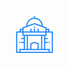 Obraz premium domed building icon sign vector