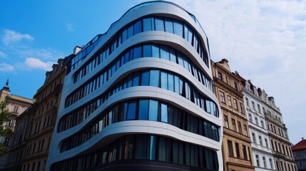 Fototapeta premium Modern Czech architecture in Prague.