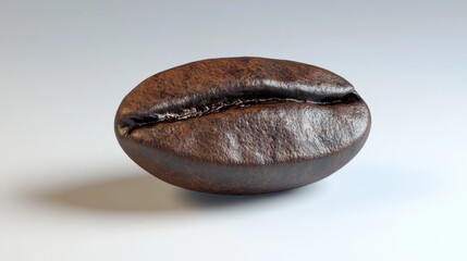 Coffee bean, white backdrop.
