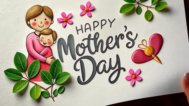 Celebrate the beauty of love and care on Mother's Day with heartfelt crafts and creative expressions Generative AI