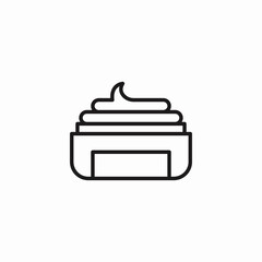 face cream jar icon sign vector