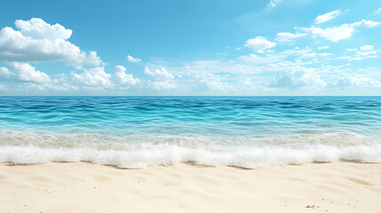 Obraz premium Summer background. Transparent sea wave. 3D vector. High detailed realistic illustration.