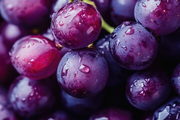 Red grapes. AI generated illustration.